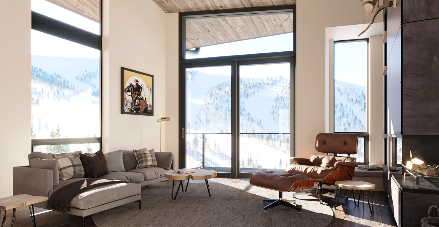 Views of the ski runs on Schweitzer from your living room